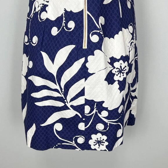 Lilly Pulitzer Womens Delia Shift Mini Dress Navy White Sleeveless size 2 - Picture 7 of 12